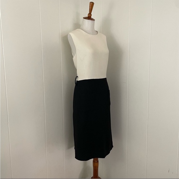 Milly‎ Colorblock Crew Neck Sleeveless Sheath Dress - Picture 3 of 7